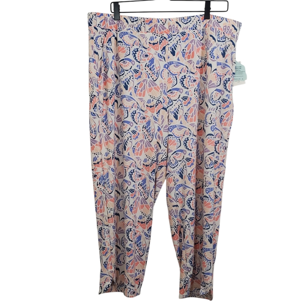Duluth Trading Co Women's Butterfly Pajama Capri Pants - XL